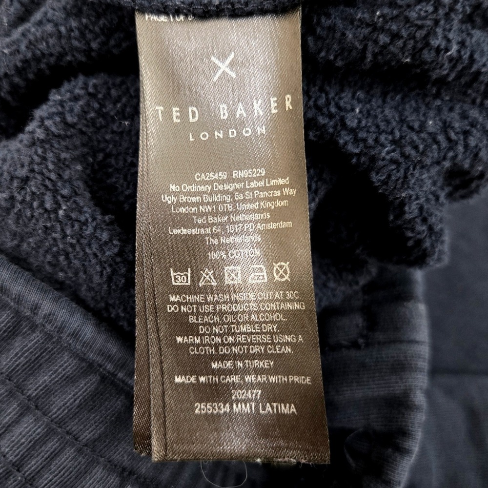 Ted Baker London‎ Mens 34 Joggers Navy Blue Heavyweight Sweatpants Fleece Casual - Picture 4 of 13